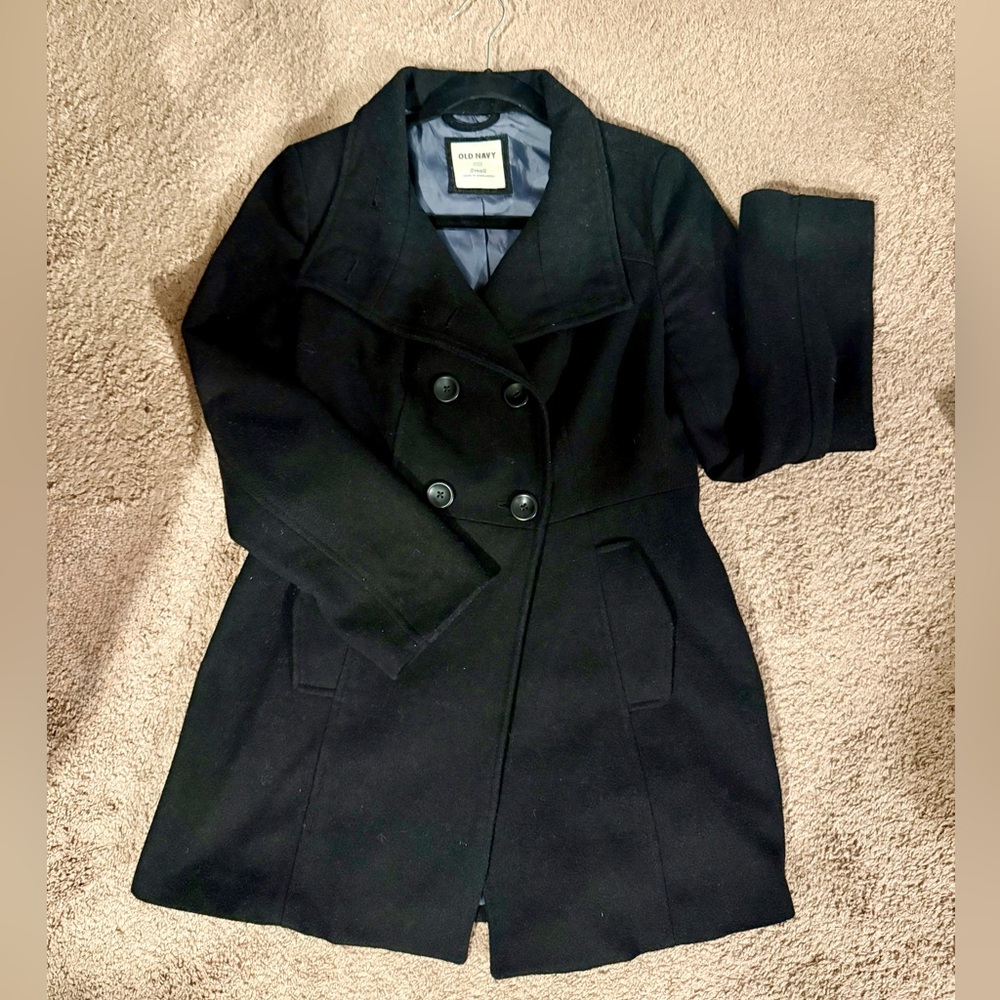Old Navy Women's Classic Black Pea Coat